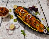 A picture of step 9 of Maharashtrian Style Baingan Fry / Brinjal Fry.