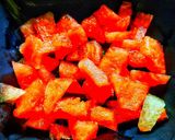A picture of step 1 of Quick healthy watermelon salad.