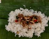 Foto langkah ke 2 dari resep Nasi bakar cumi asin.