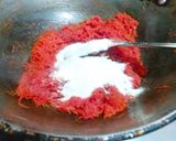 A picture of step 2 of Carrot burfi.