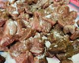 A picture of step 2 of Beef bihari boti karahi.