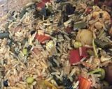 A picture of step 14 of Veg biryani in electric rice cooker.