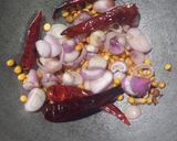 A picture of step 4 of Brinjal tomato chutney.