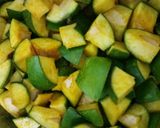 A picture of step 1 of Aam ka khatta achaar.