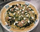 Une image de l'étape 14 de Omelette au épinards frais, jambon et feta.