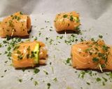 A picture of step 3 of Salmon rolls.