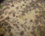 A picture of step 3 of Philly cheesesteak pasta.