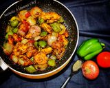 A picture of step 7 of Chilli chicken (dry).