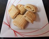A picture of step 4 of My Garlic and Cheese Bread rolls. With a cheese & Chives Dip.😀.