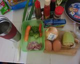 Foto langkah ke 1 dari resep Telur Dadar Pelangi.
