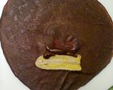 Foto langkah ke 3 dari resep Dadar Gulung Coklat Isi Pisang Coklat.
