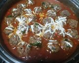 Foto del paso 11 de la receta: Albóndigas con queso "Puré de papa" "Spaghetti con queso" 3 en 1