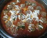 Foto del paso 11 de la receta: Albóndigas con queso "Puré de papa" "Spaghetti con queso" 3 en 1