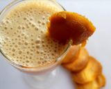 A picture of step 4 of Chikoo milkshake.