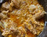A picture of step 6 of Gosht Qorma.