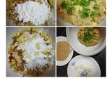 A picture of step 3 of Puliyogare cheese burst bombs in pizza sauce.