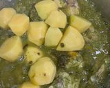 A picture of step 3 of Green Chicken Biryani.