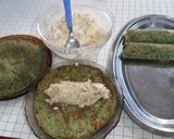 Foto del paso 4 de la receta: Canelones de ricota y jamón con masa crepes de espinaca