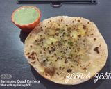 A picture of step 7 of Matar Aloo Parathas.