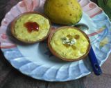 A picture of step 1 of Mango phirni.