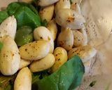A picture of step 3 of Caserecce with Broccoli and Fava Bean Pesto.