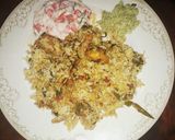 A picture of step 11 of Chicken biryani.