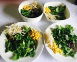 Hình bước làm 1 của món Phở khô trộn thập cẩm ở Tokyo