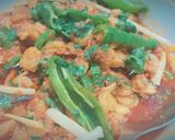 A picture of step 4 of Prawn karhai.