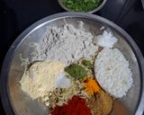 A picture of step 1 of Rasiya Dhokla (Left over Rice).