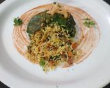 A picture of step 9 of Palak packed veg Maggi masala pulav.