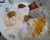 A picture of step 2 of Spinach Thali Peeth.