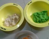 A picture of step 3 of Tricolour coconut barfi.