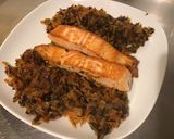 Une image de l'étape 9 de Pavés de saumon, laitue de mer, carotte, oignon et orange.