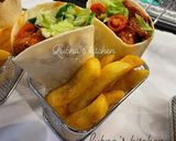 A picture of step 5 of Coronation Chicken Wrap with Fries / Chips:.