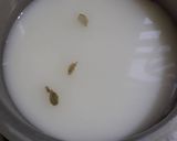 A picture of step 1 of Kalkandu pongal/ kalkandu sadam.