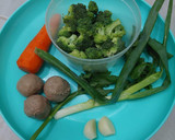 Foto langkah ke 1 dari resep Sup Brokoli Bakso.