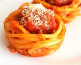 A picture of step 1 of Homemade Meat Balls in Spaghetti cups.