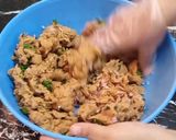 A picture of step 7 of Shikum Puri kebab🍘.