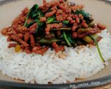Foto del paso 10 de la receta Wok de judías verdes, carne picada y espinacas