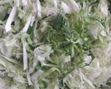 A picture of step 3 of Chilli peppered cabbage.