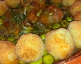 Une image de l'étape 7 de Tajine au olive avec boulettes de pomme de terre.