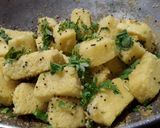 A picture of step 7 of Das special Vati dal khaman.