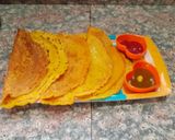 A picture of step 3 of Besan chila.