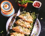 A picture of step 2 of Paneer shawarma Tortilla wrap.