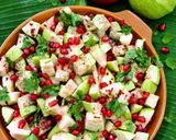 A picture of step 7 of Zesty Pomegranate & Guava Fruit chaat.