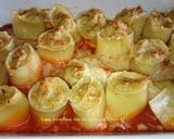 Foto del paso 4 de la receta: Mezzi paccheri rellenos de rape y rodaballo con verduras