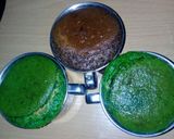 A picture of step 3 of Nigerian Flag Mug Cake.