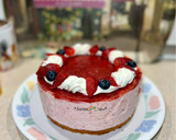 عکس مرحله 9 از دستور کیک موس توت فرنگی🍓 strawberry mousse cake