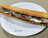 Foto del paso 6 de la receta: Bocadillo número 3 (calabacín, bacon y queso)