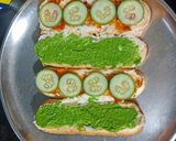A picture of step 4 of Vegetable Subway Sandwich.
